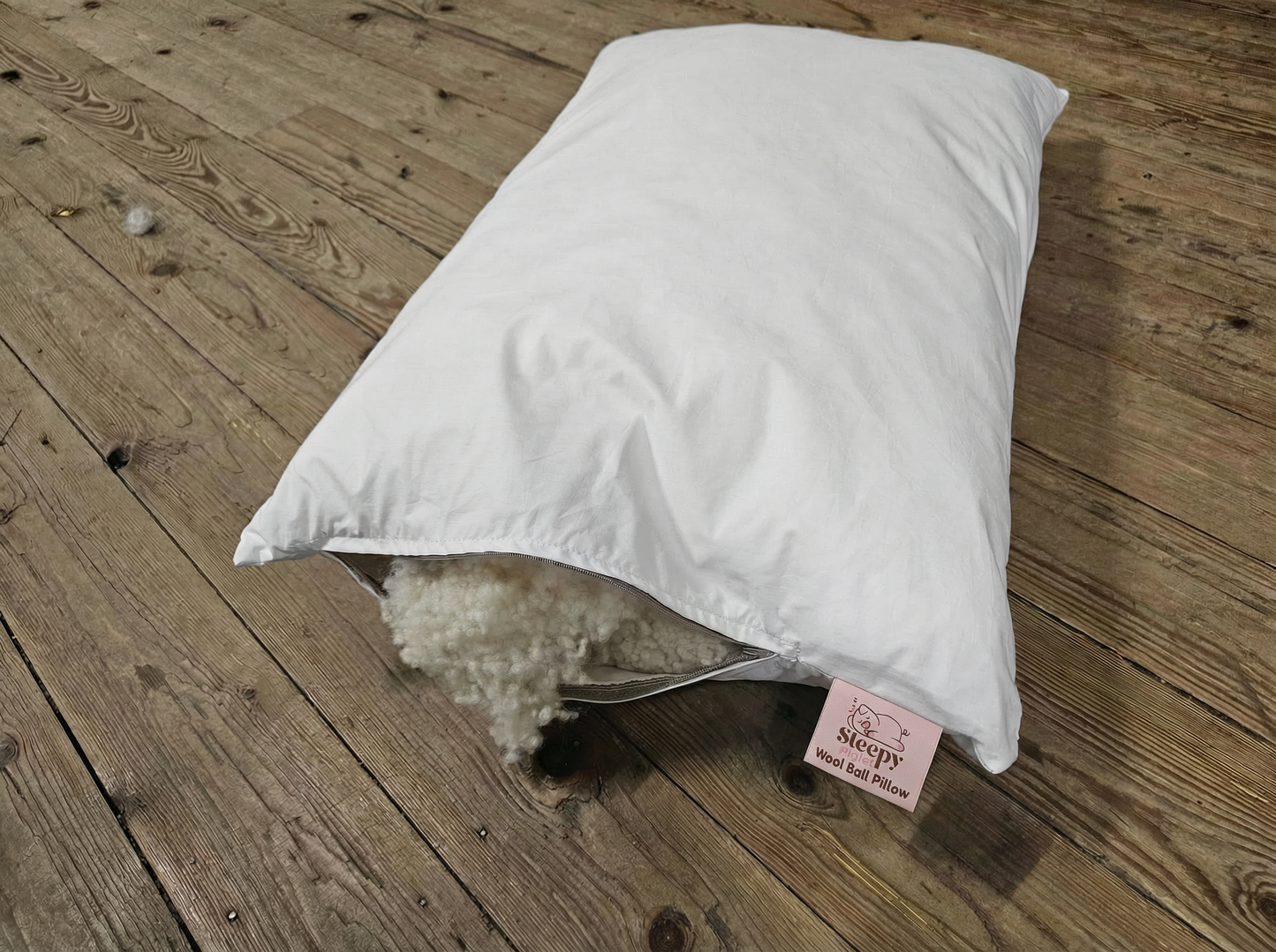 British wool balled pillows