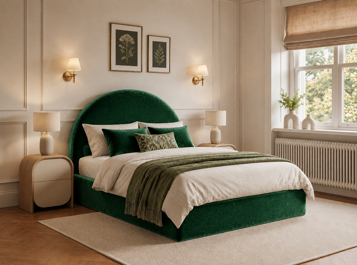 The Arcadia Bed – Plush Green