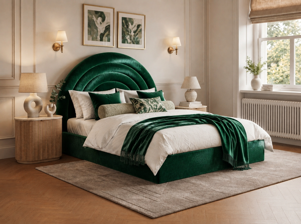 The Archmont Bed – Plush Green