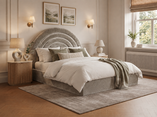 The Archmont Bed – Plush Pebble