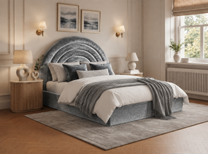 The Archmont Bed – Plush Silver