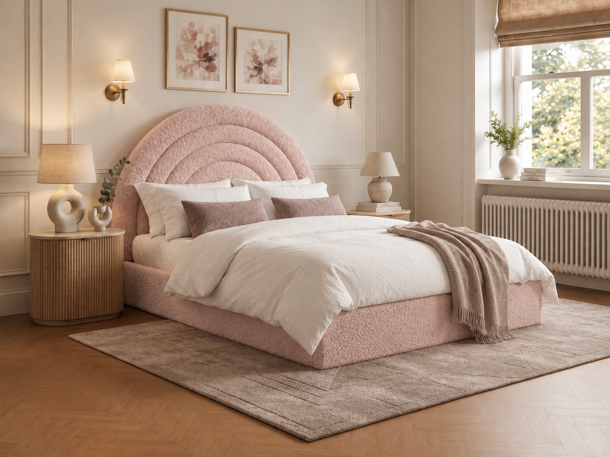 The Archmont Bed – Teddy Pink