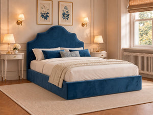 The Ashbourne Bed – Plush Blue