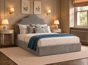 The Ashbourne Bed – Plush Silver