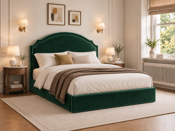 The Asteria Bed – Plush Green