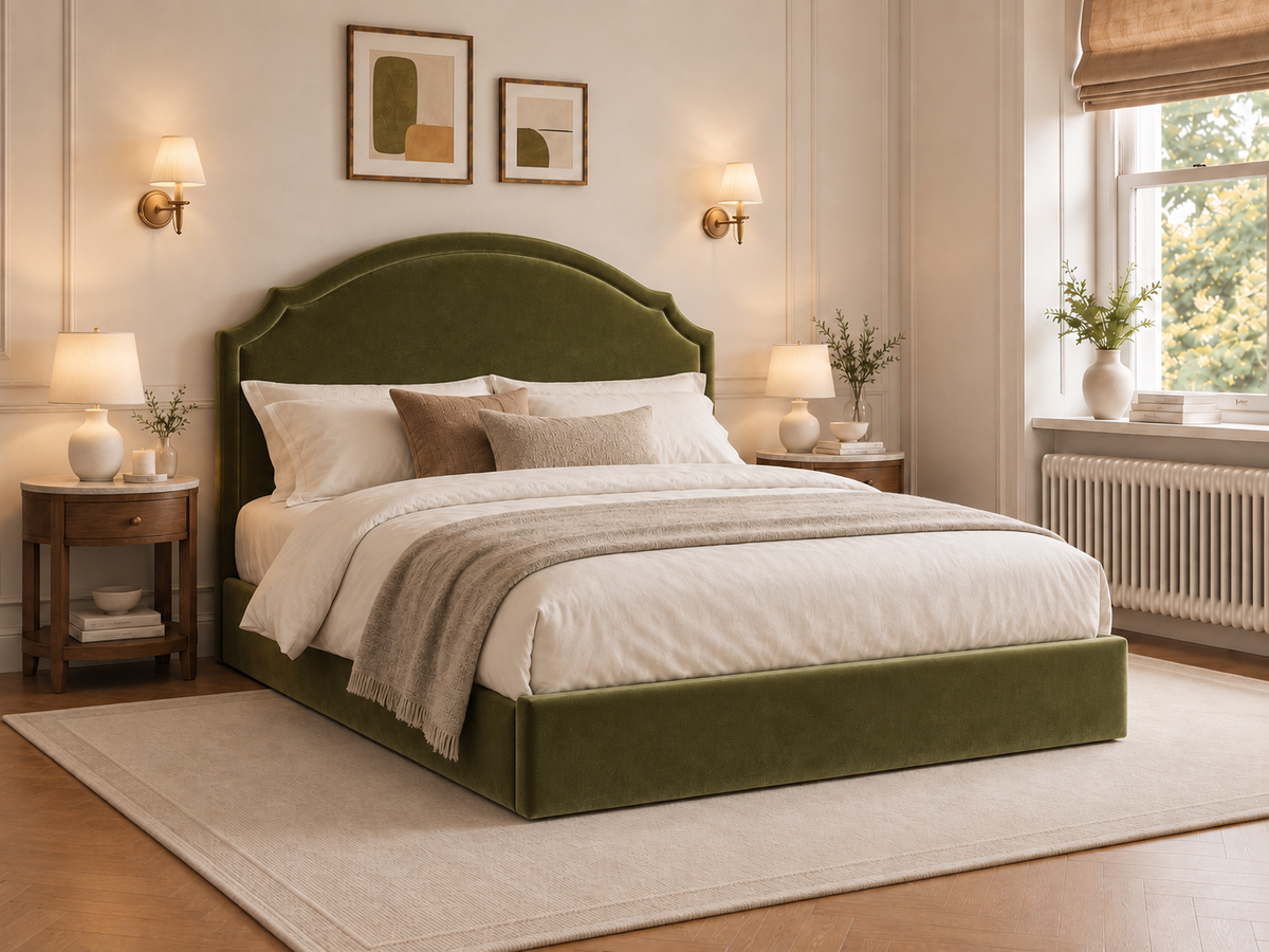 The Asteria Bed – Plush Olive