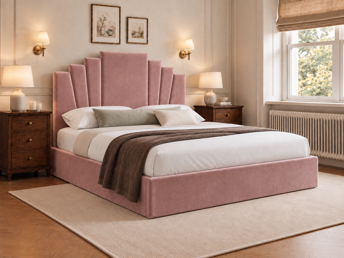 The Astoria Bed – Coniston Pink