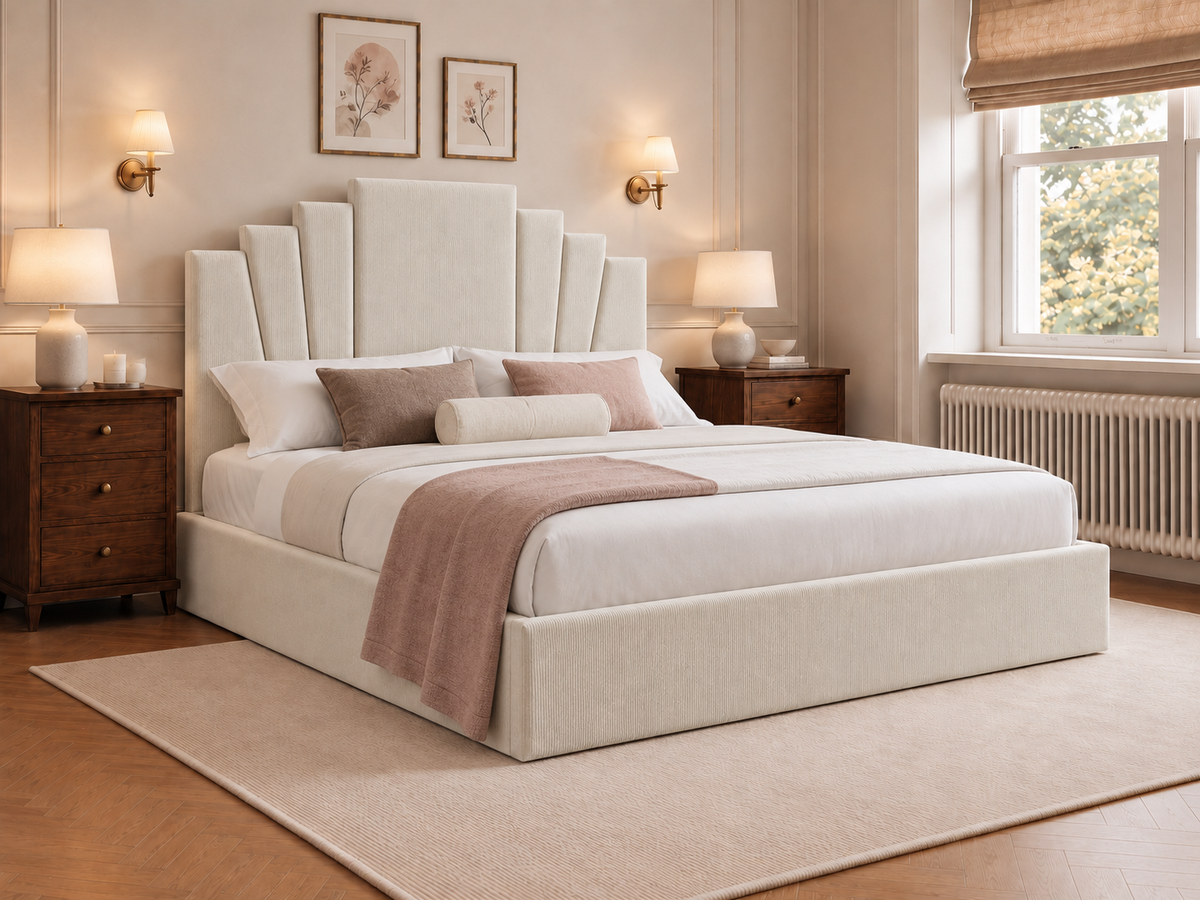 The Astoria Bed – Naples Cream