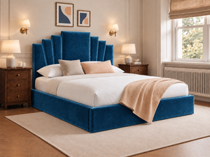 The Astoria Bed – Plush Blue