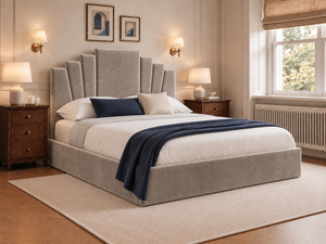The Astoria Bed – Plush Pebble