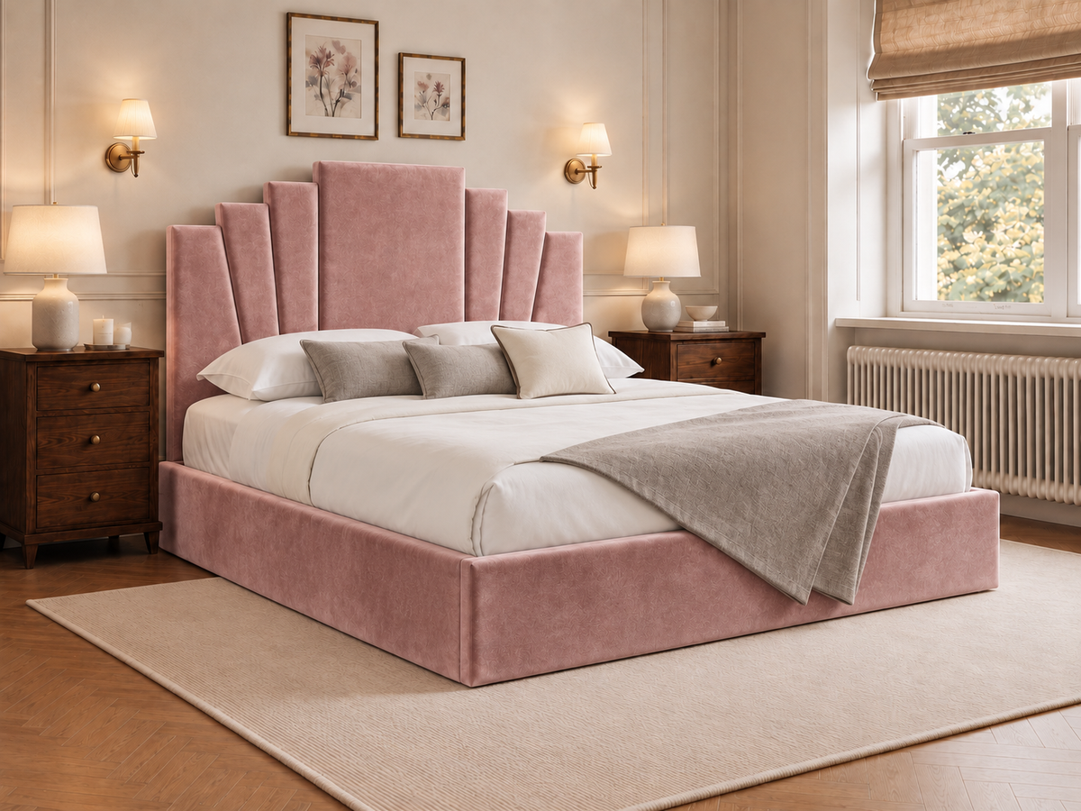 The Astoria Bed – Plush Pink