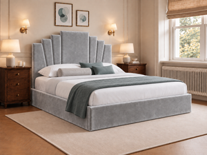 The Astoria Bed – Plush Silver