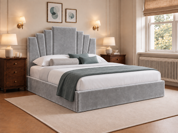 The Monroe Bed – Plush Silver