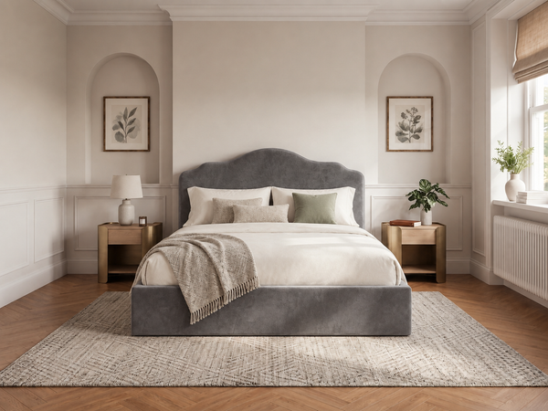 The Athena Bed – Plush Grey