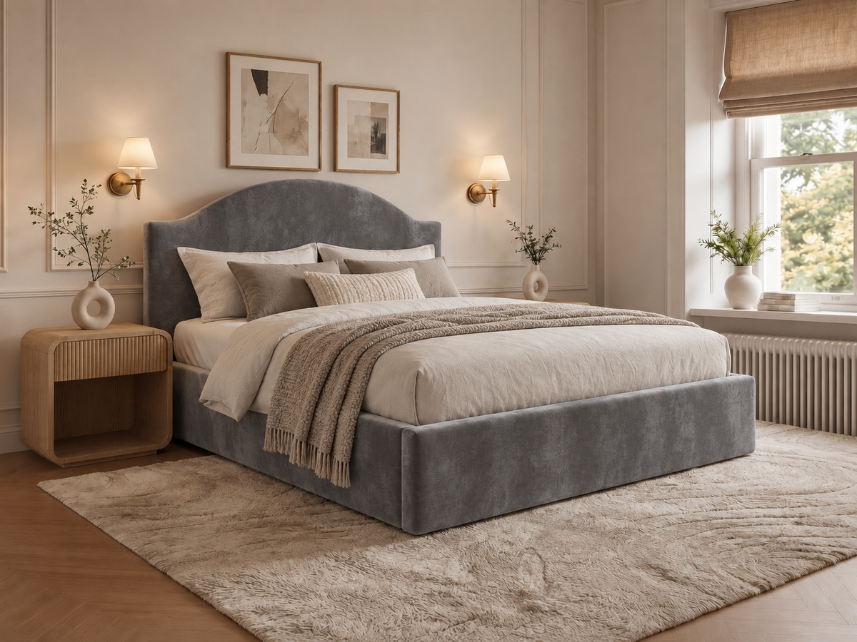 The Aurelia Bed – Plush Grey