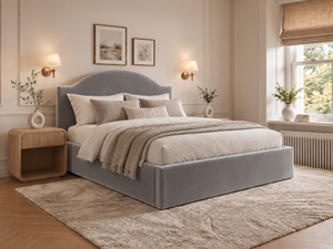 The Aurelia Bed – Plush Silver