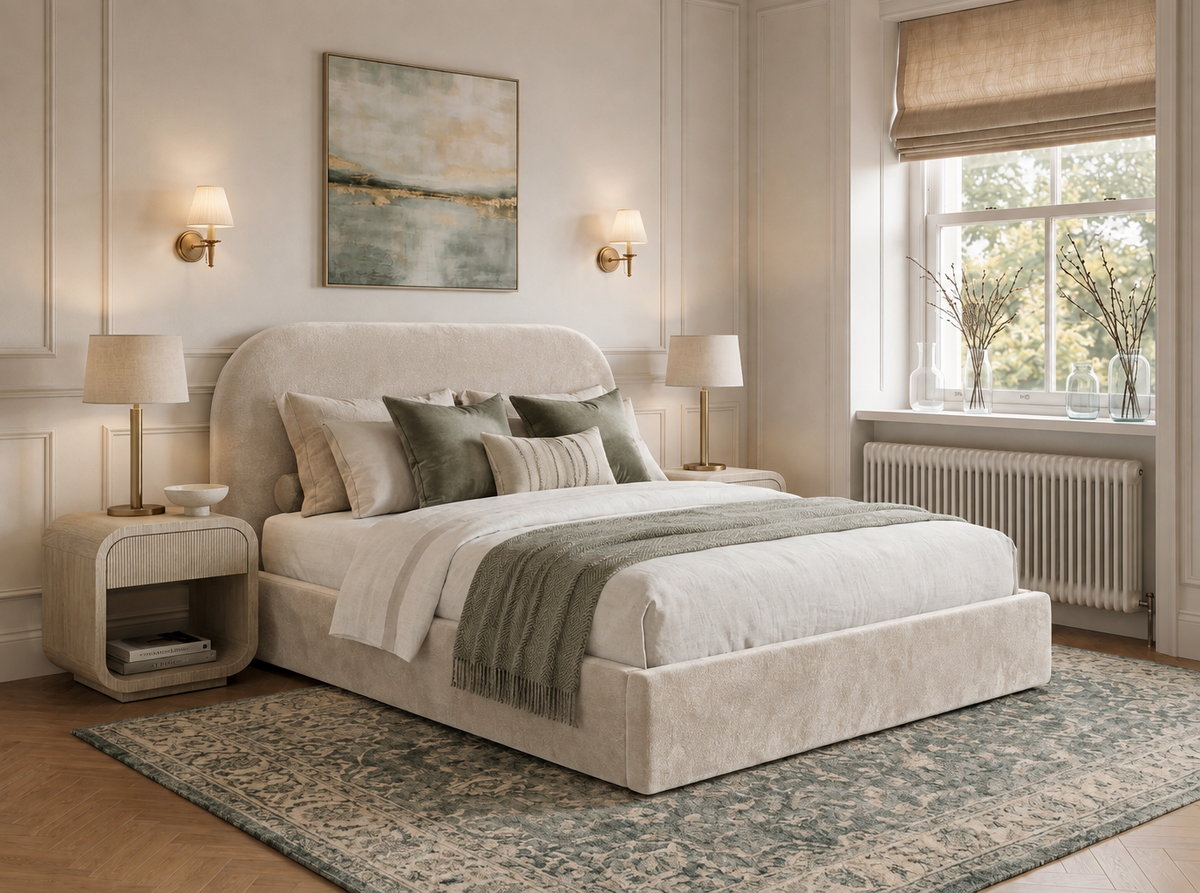 The Celeste Bed – Plush Cream