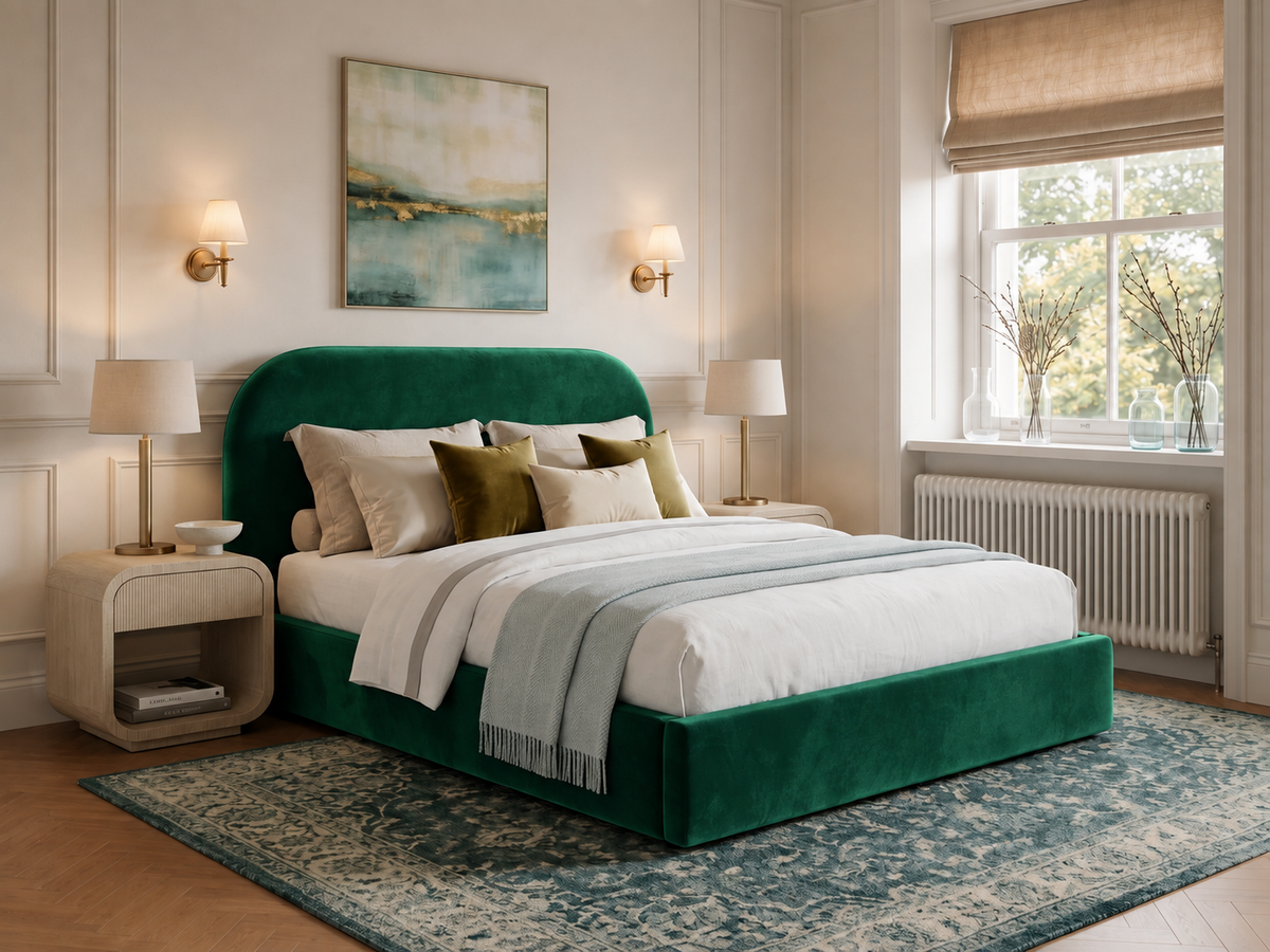 The Celeste Bed – Plush Green