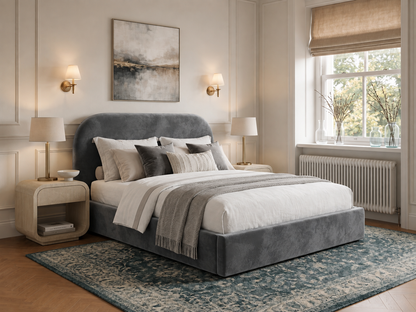 The Celeste Bed – Plush Grey