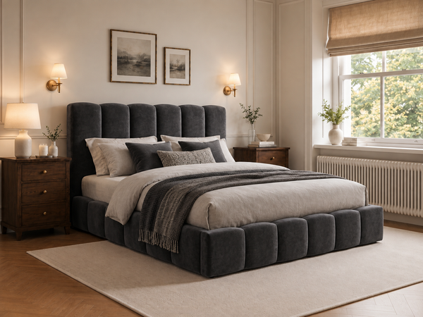 The Cloud Luxe Bed – Coniston Charcoal