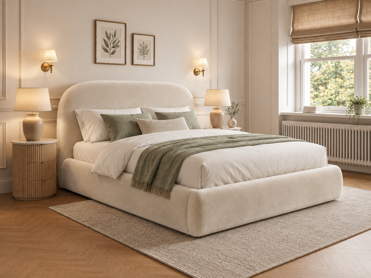 The Estelle Bed – Plush Cream
