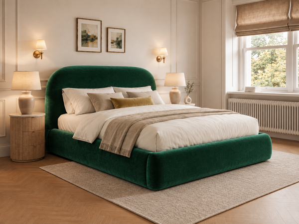 The Estelle Bed – Plush Green