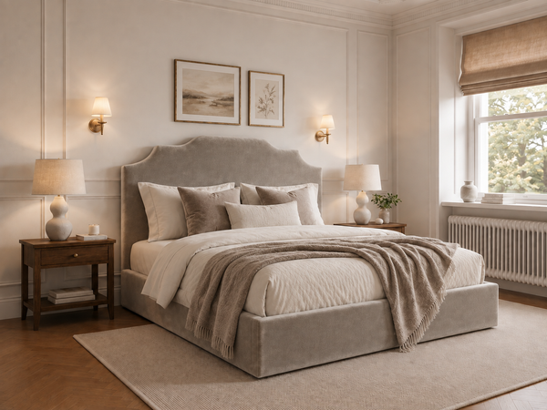 The Gatsby Bed – Plush Pebble