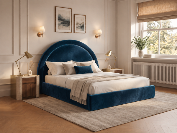 The Halo Bed – Plush Blue