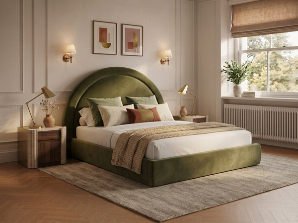 The Halo Bed – Plush Olive