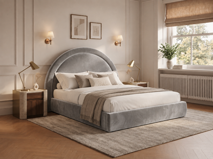 The Halo Bed – Plush Silver