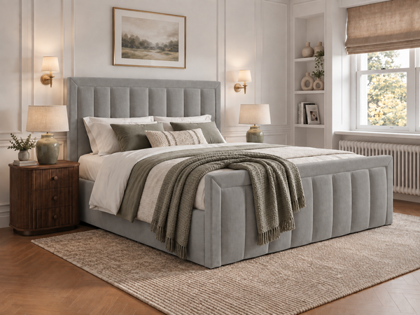 The Harrington Bed – Naples Seal Grey