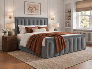 The Harrington Bed – Plush Grey