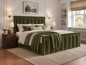 The Harrington Bed – Plush Olive