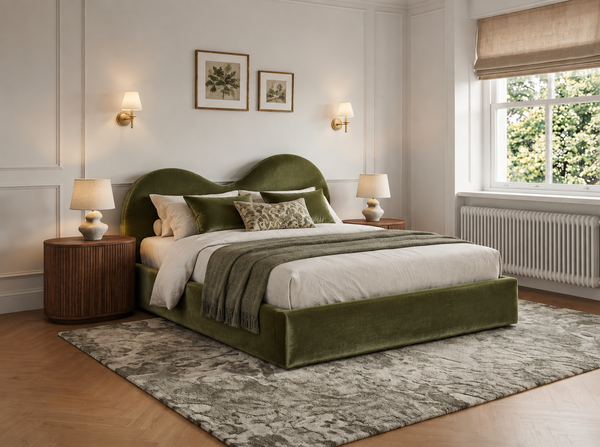 The Luna Bed – Plush Olive