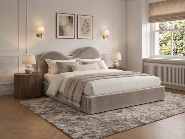 The Luna Bed – Plush Pebble