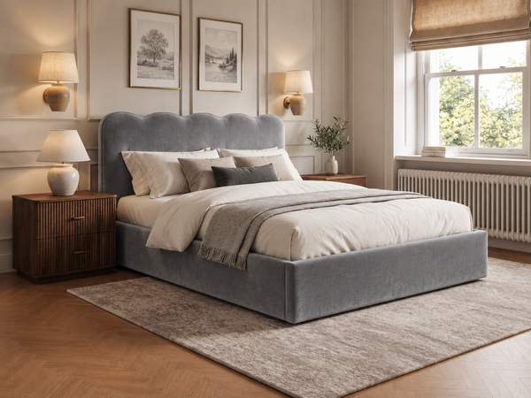 The Seraphine Bed – Plush Grey
