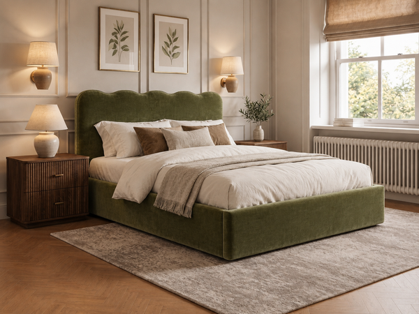 The Seraphine Bed – Plush Olive