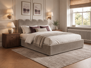The Seraphine Bed – Plush Pebble