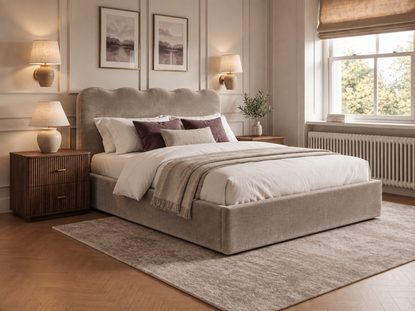 The Seraphine Bed – Plush Pebble