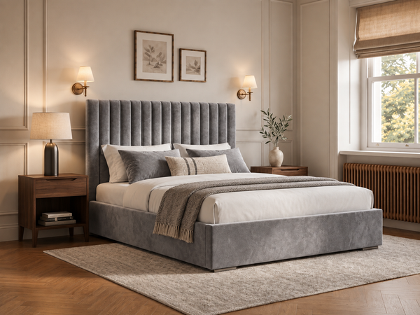 The Windsor Bed – Plush Grey