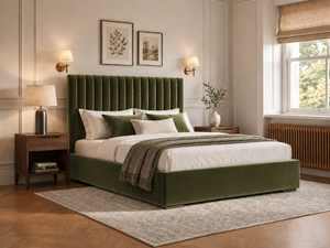 The Windsor Bed – Plush Olive