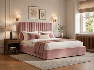 The Windsor Bed – Plush Pink
