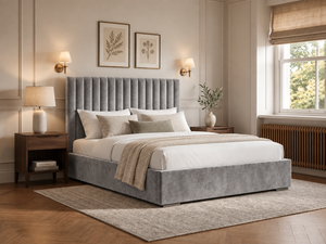 The Windsor Bed – Plush Silver