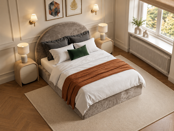 The Arcadia Bed – Plush Pebble