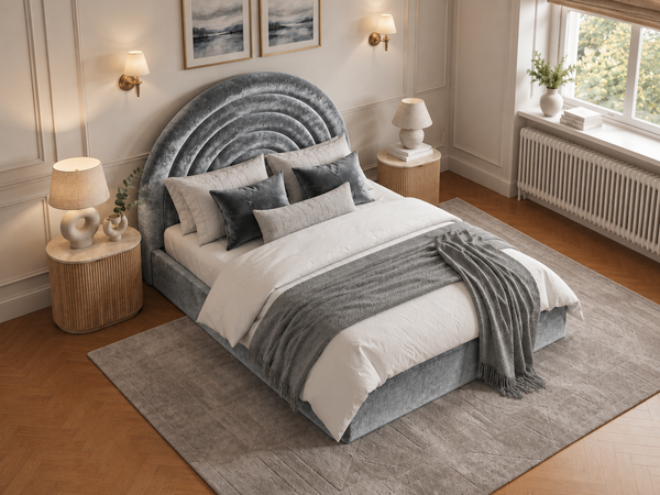 The Archmont Bed – Plush Silver