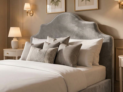 The Ashbourne Bed in Plush Silver - room view