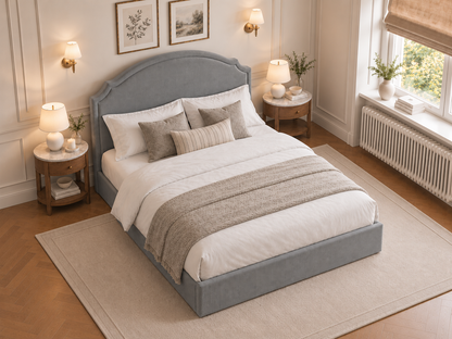 The Asteria Bed in Naples Silver - room view