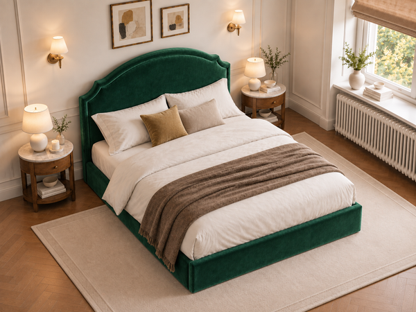 The Asteria Bed – Plush Green