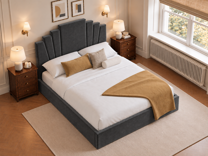 The Monroe Bed in Coniston Charcoal - room view