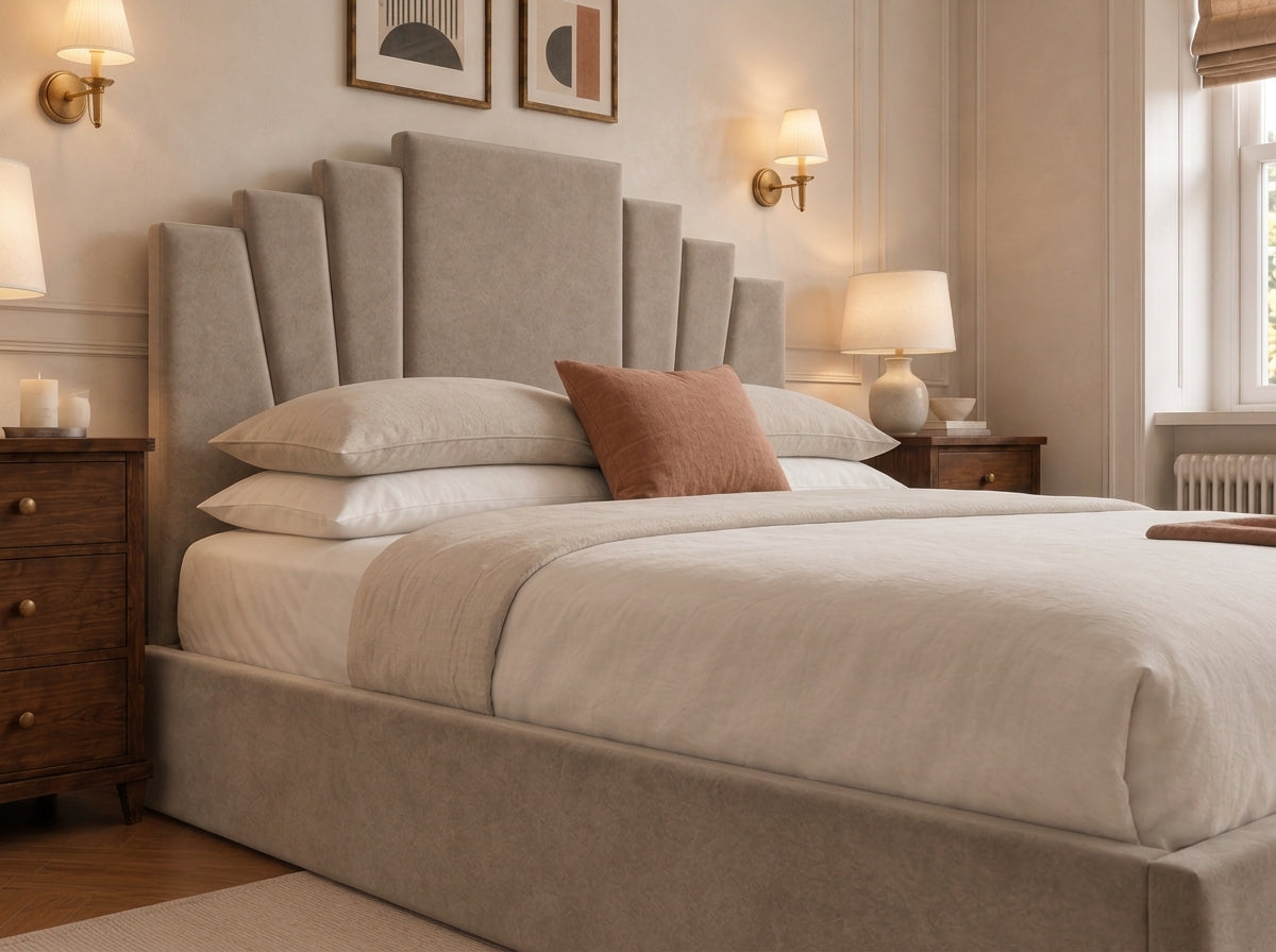 The Monroe Bed in Sharon Mink - room view
